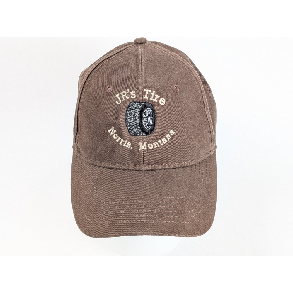 Sportsman Baseball Cap Hat Brown JR's Tire Norris Montana 100% Cotton Adjustable